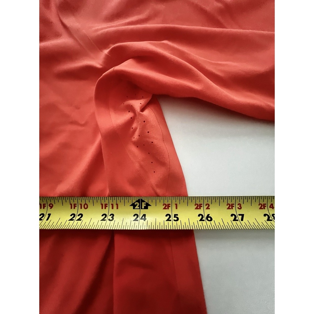 Athleta 1X Coral Long Sleeve Tunic Top Hidden Placket Hi Low Travel Stretch - Picture 7 of 8